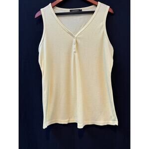 Women’s Merokeety V Neck Yellow Tank Top XL